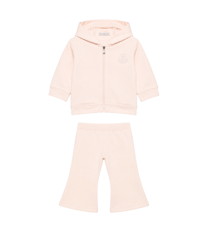 Baby Hoodie met logopatch lichtroze trainingspak