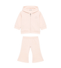 Baby Logo-Patch Hoodie Tracksuit Pale Pink