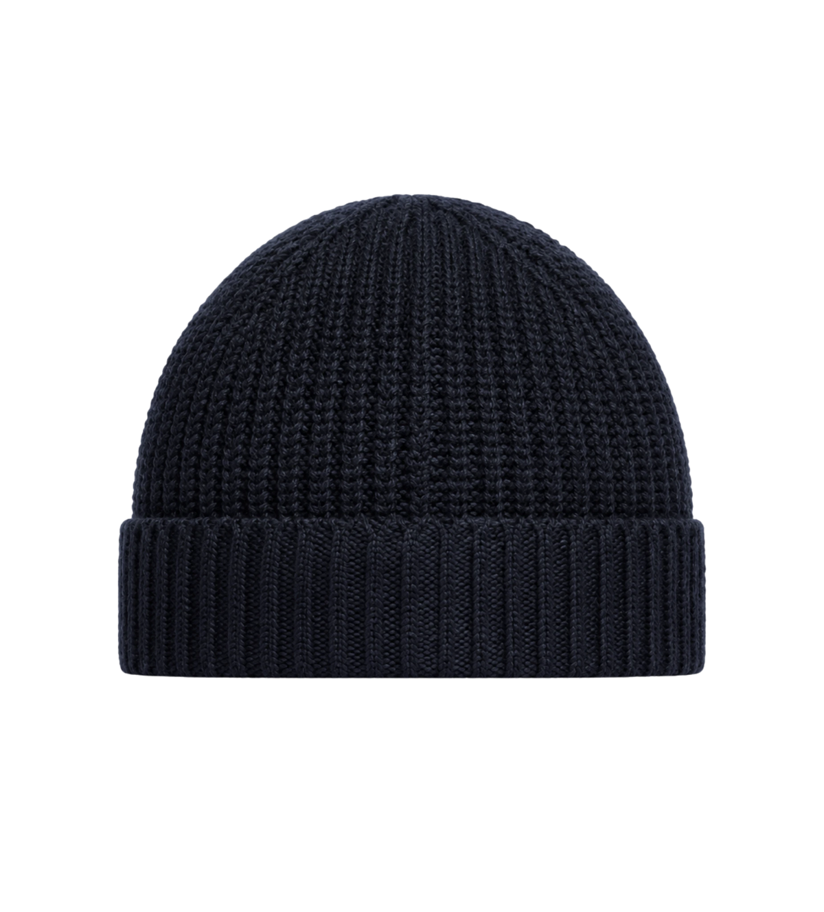 Driekleurige wollen muts, marineblauw
