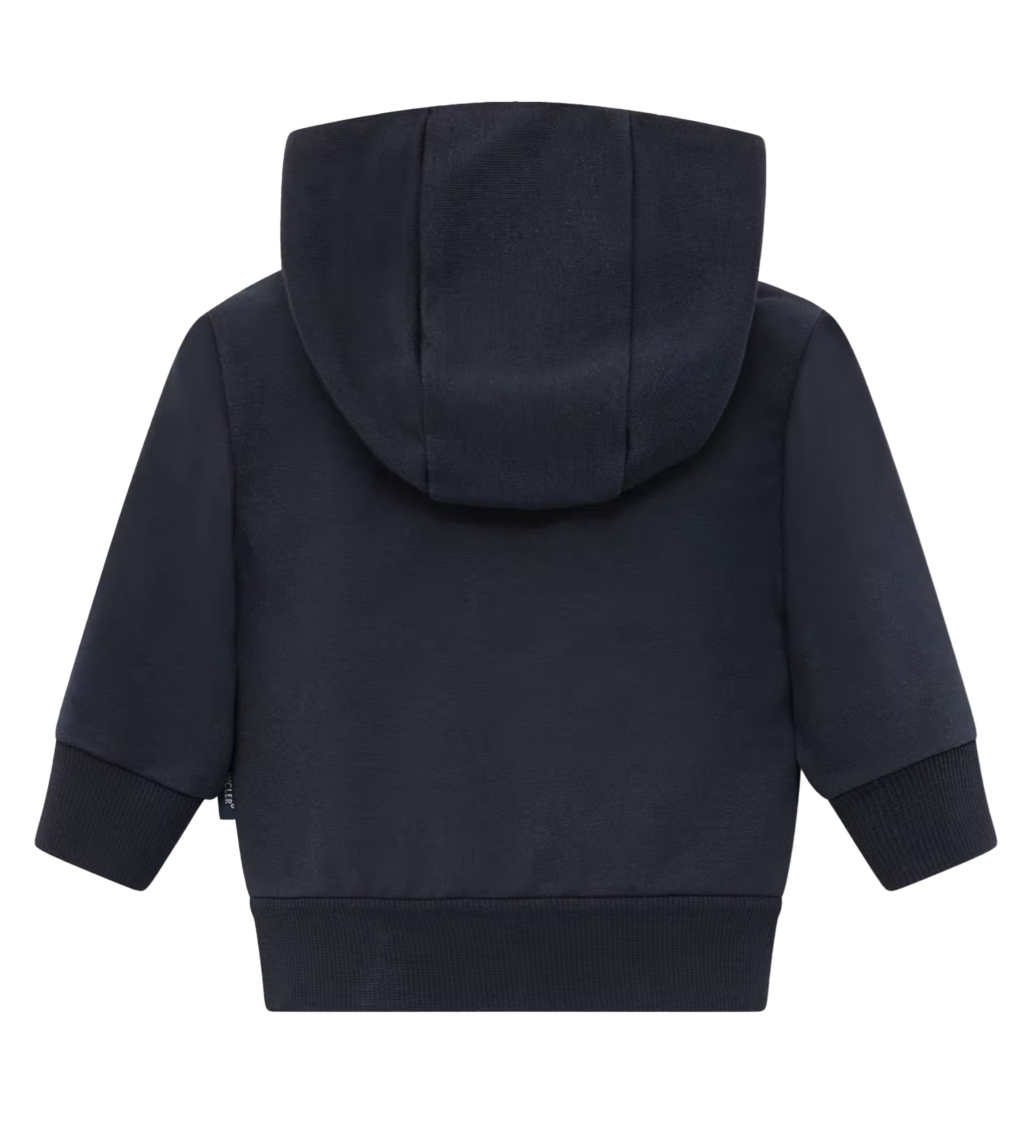 Moncler Tricolor Logo Cotton Zip-Up Hoodie in Dark Blue (Kids)