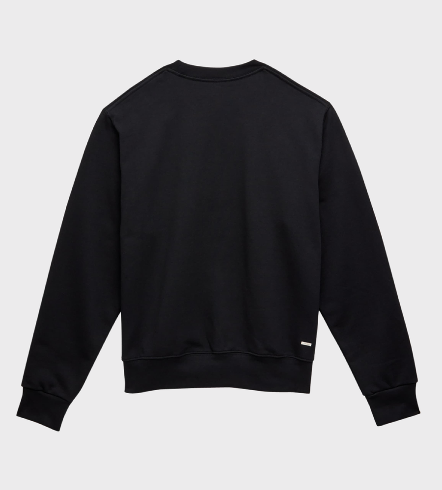 Logo-Print Cotton Sweatshirt Black