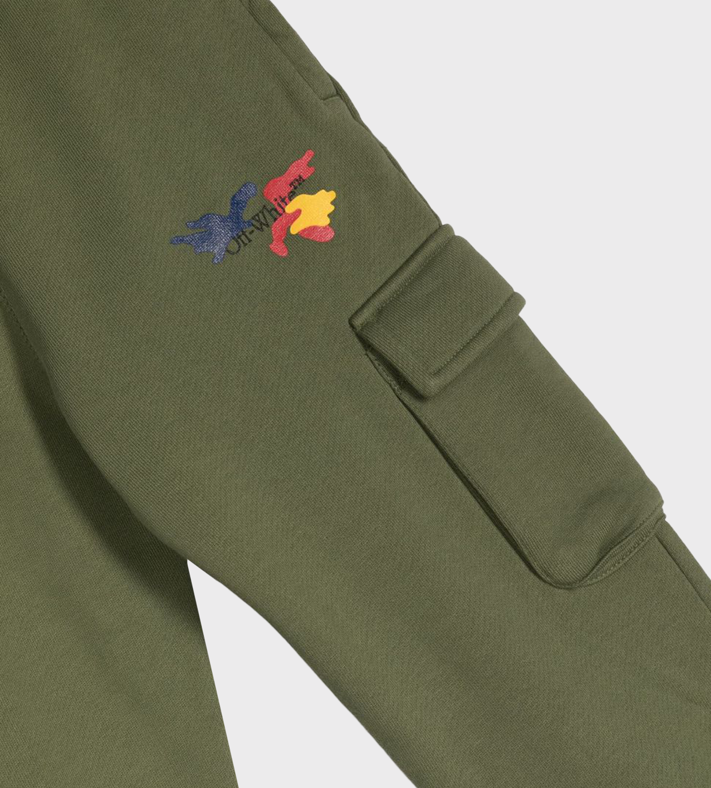 Logo-Print Drawstring Tapered Trousers Green