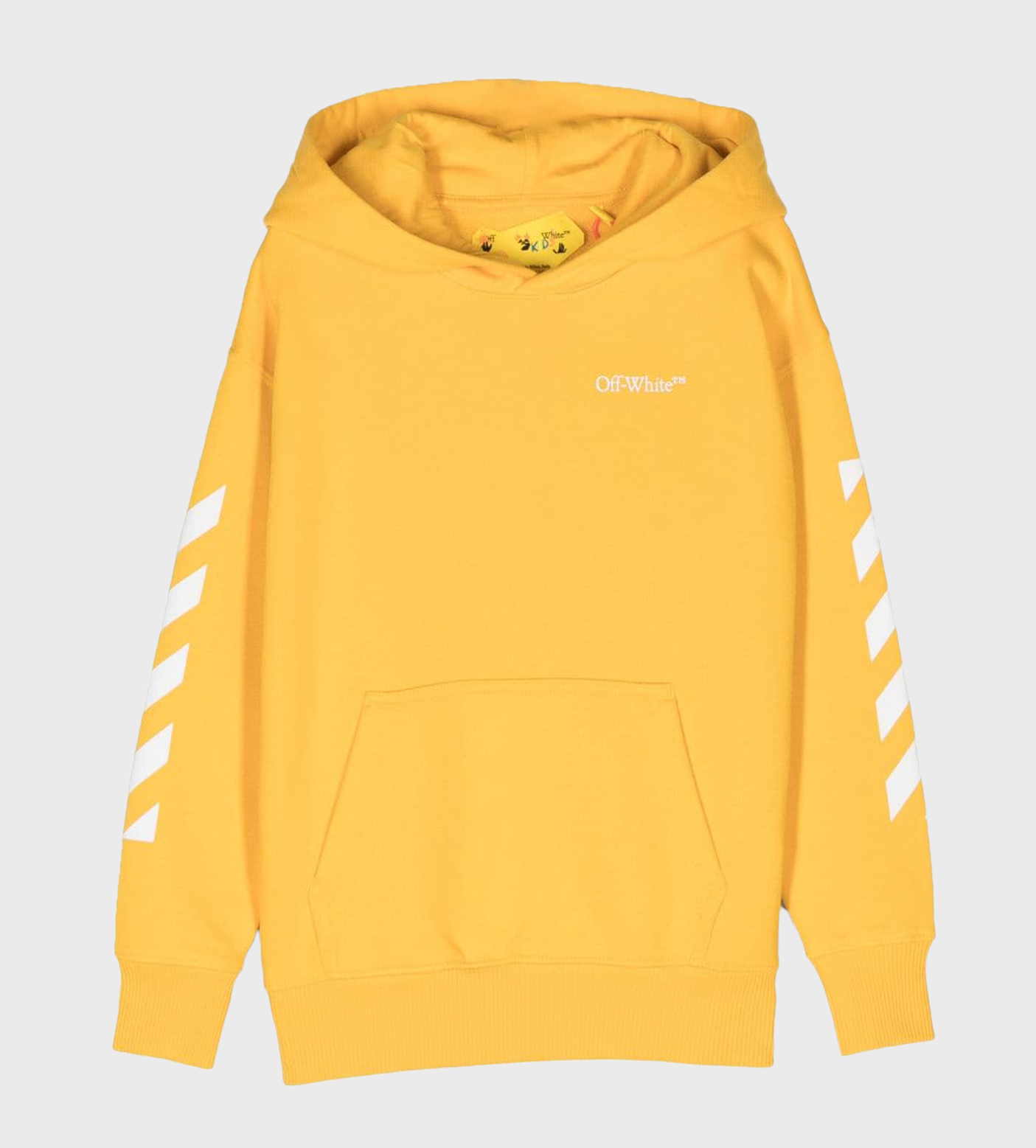 Logo-Print Hoodie Ocher Yellow