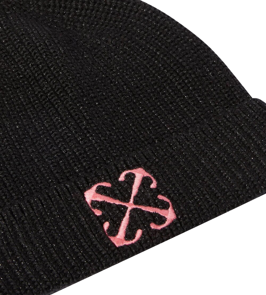 Glittery Arrow Beanie Black
