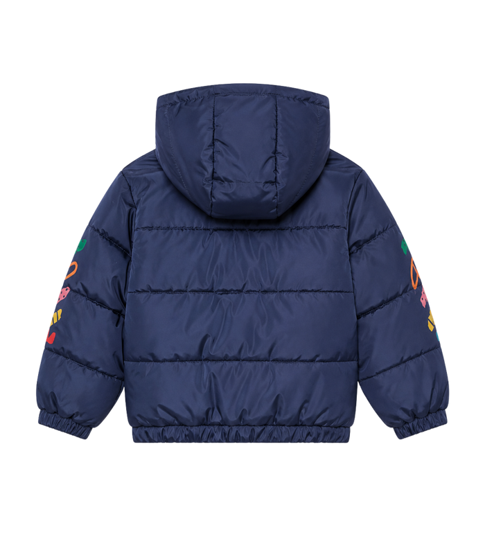 Baby Logo Print Padded Jacket Blue