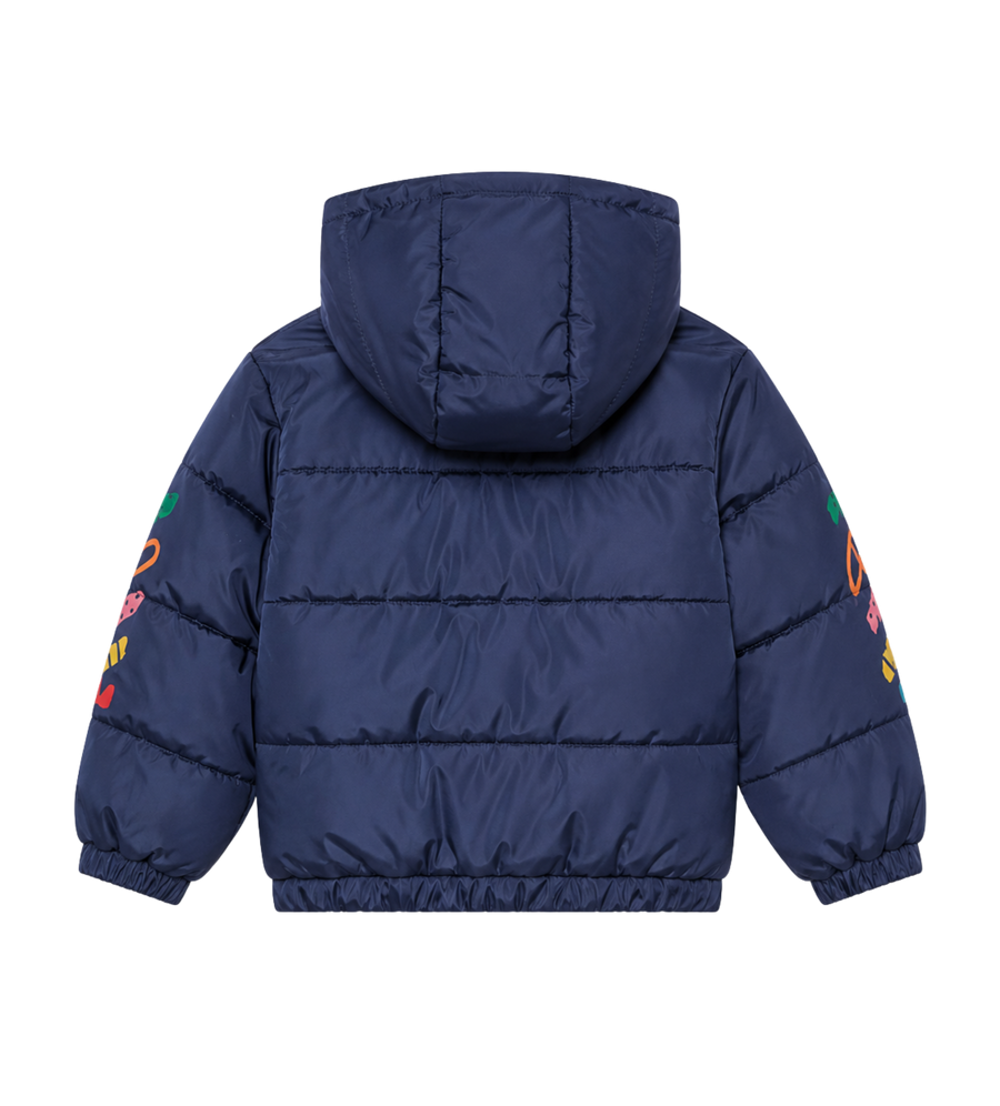 Baby Logo Print Padded Jacket Blue