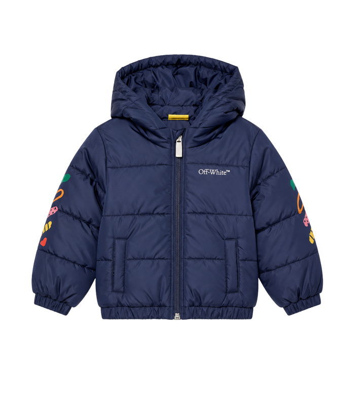 Baby Logo Print Padded Jacket Blue