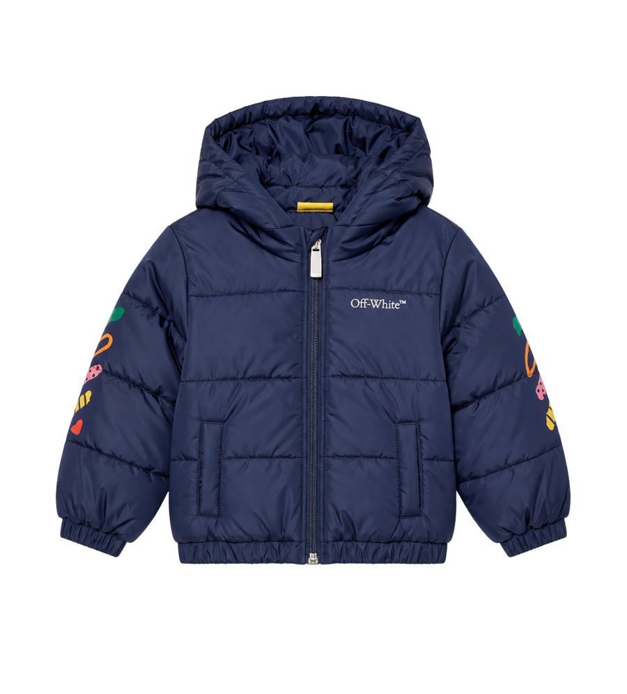 Baby Logo Print Padded Jacket Blue