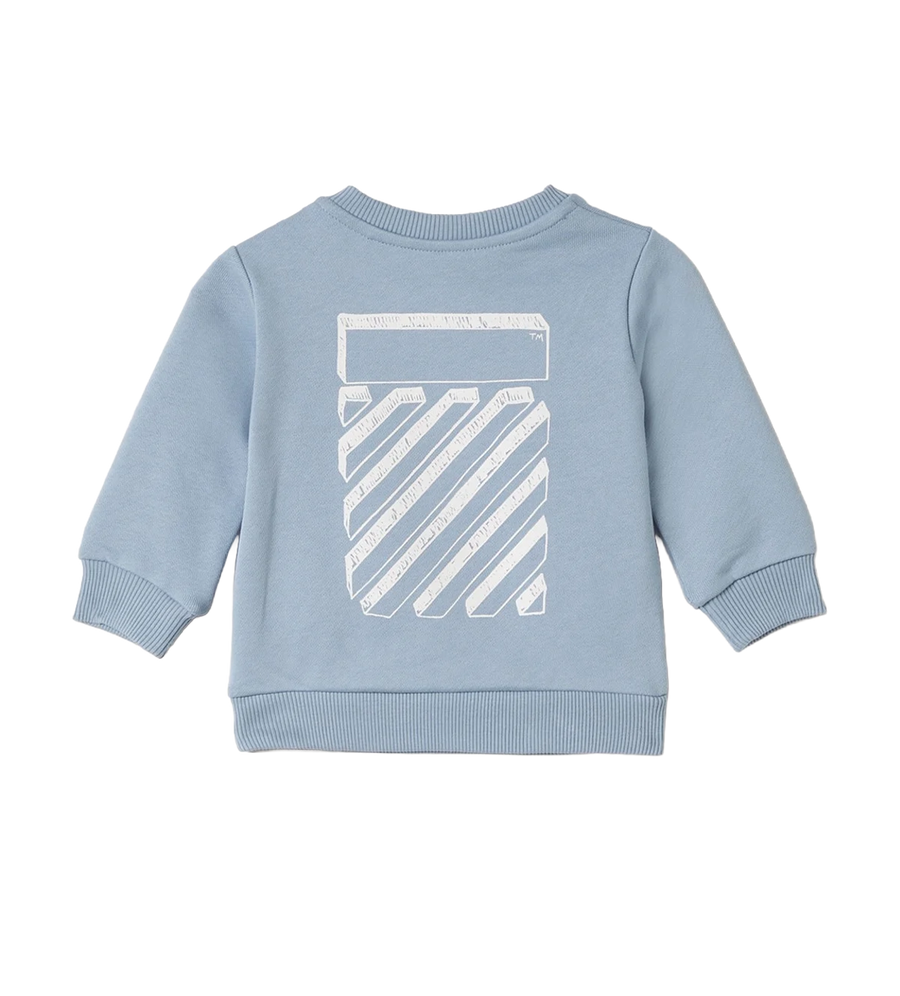 Off-White Kids Scribble Logo Sweatshirt in Light Blue