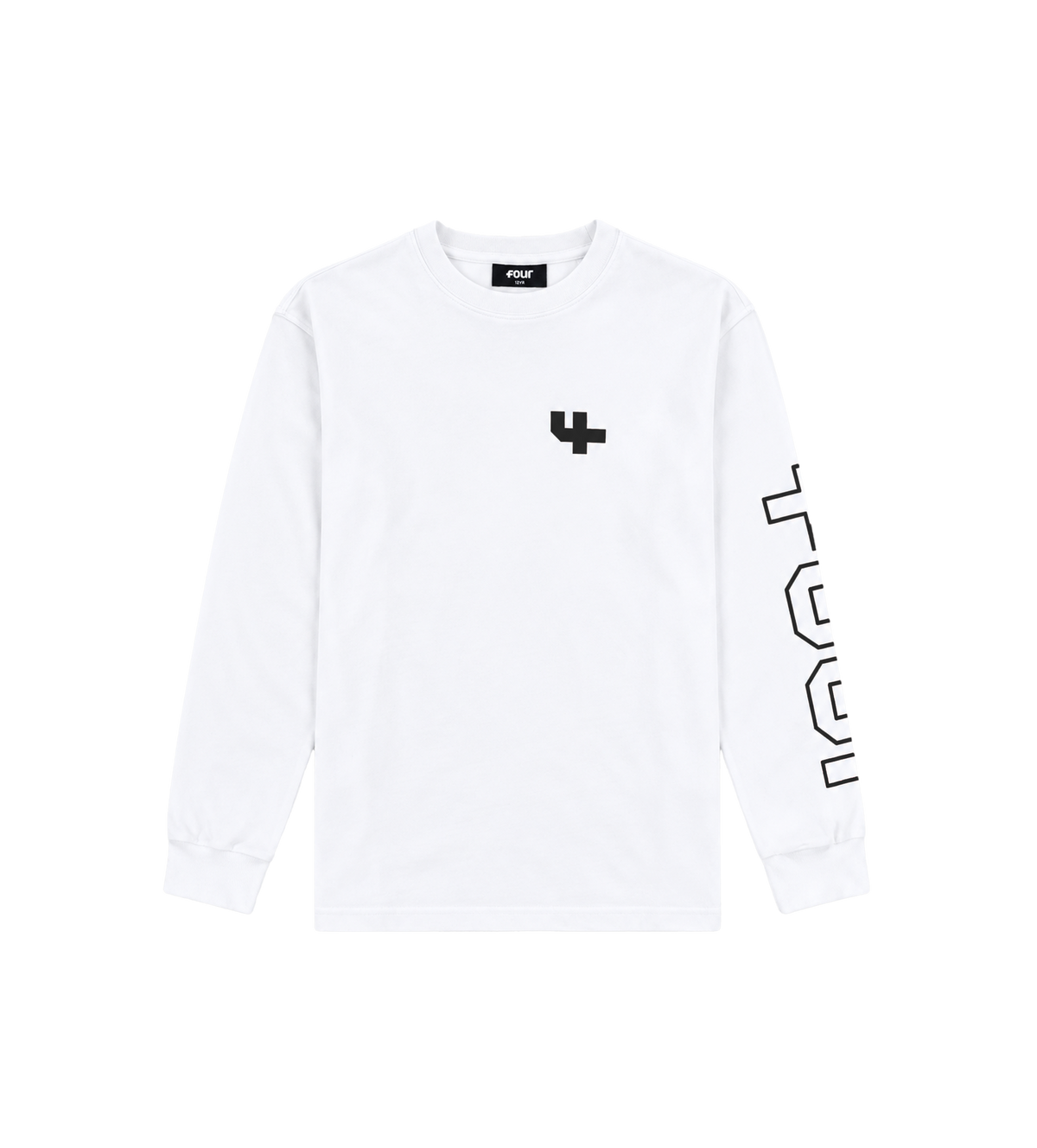 Outline Longsleeve Cuffed wit