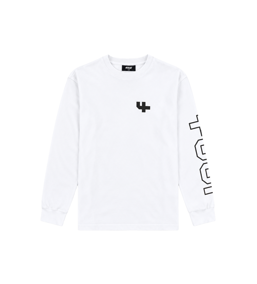 Outline Longsleeve Cuffed wit