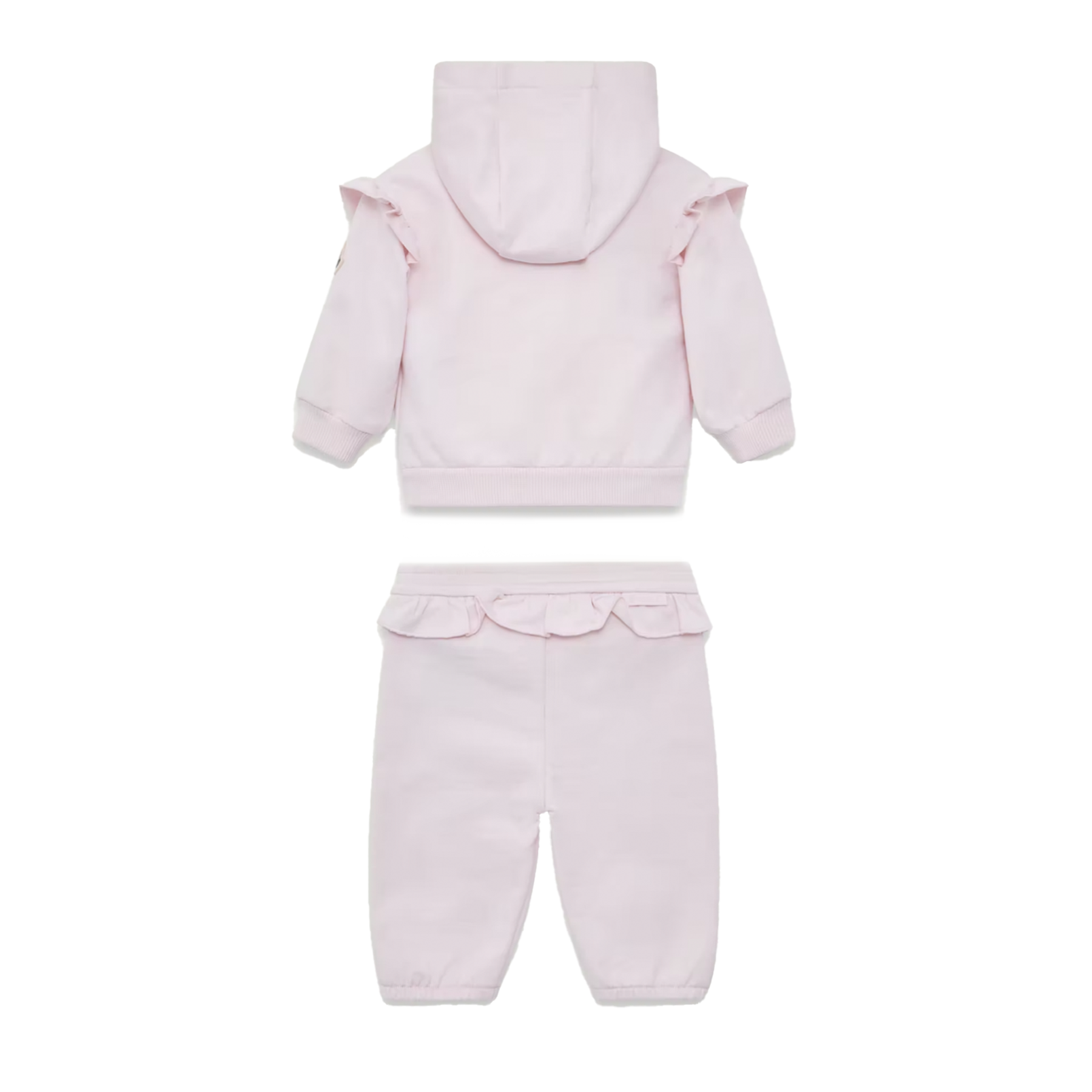 Moncler Ruffle-Trimmed Cotton Set in Light Pink (Baby)