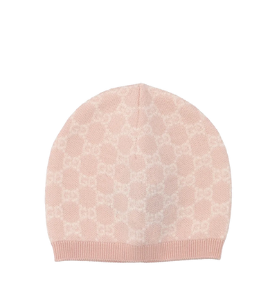 Baby GG Wool Hat Pink / Ivory