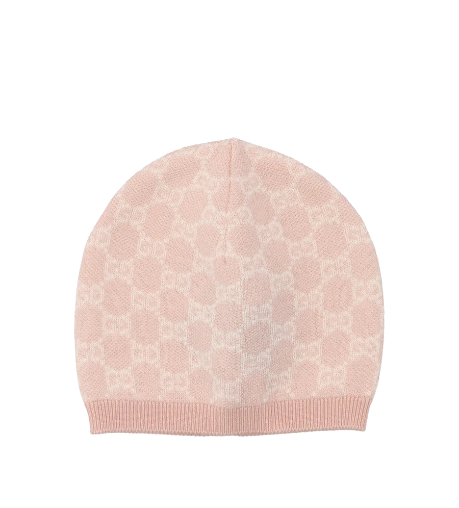 Baby GG Wollen Muts Roze/Ivoor