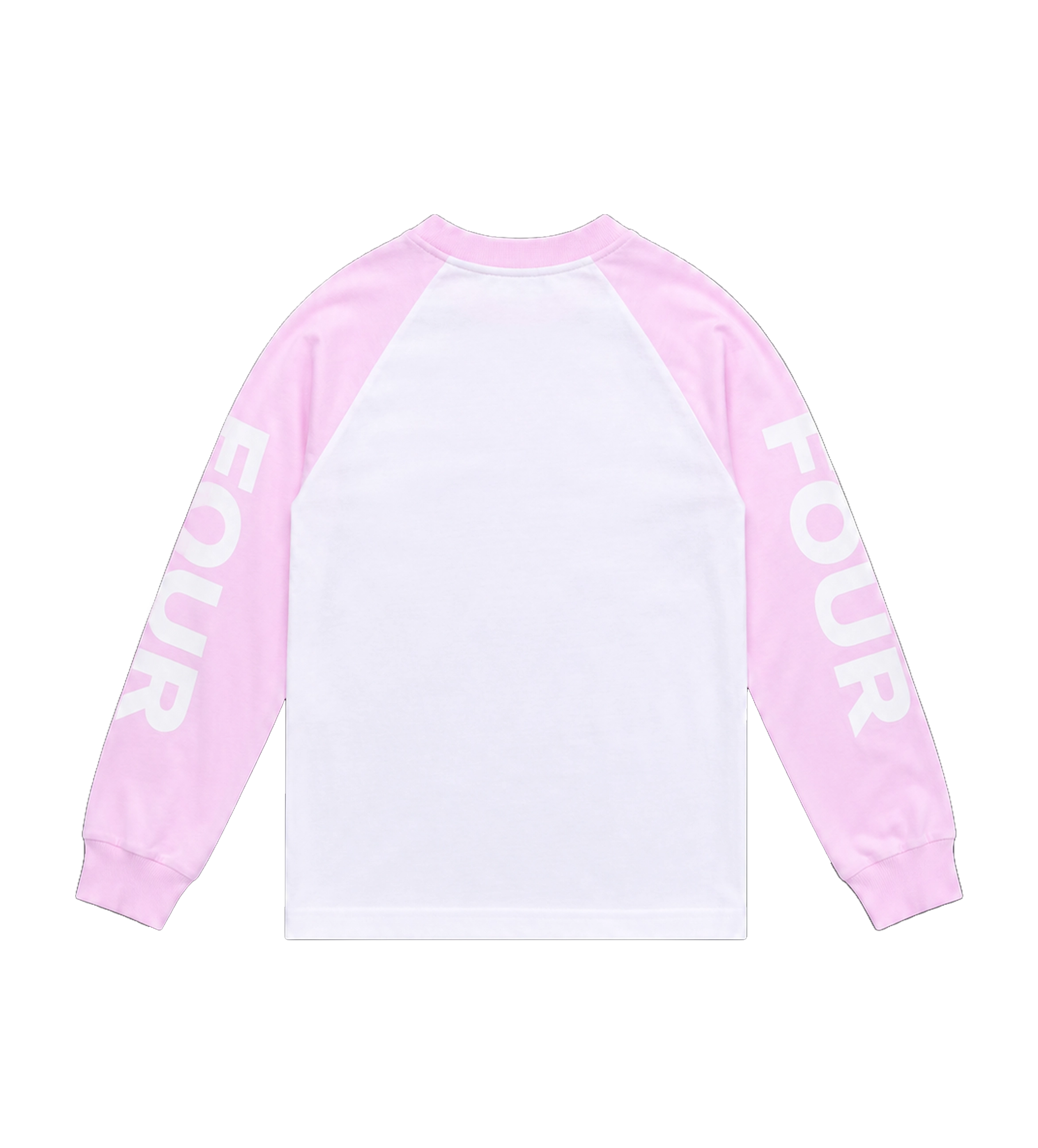 Reconstructed Raglan Longsleeve Soft Pink/ White