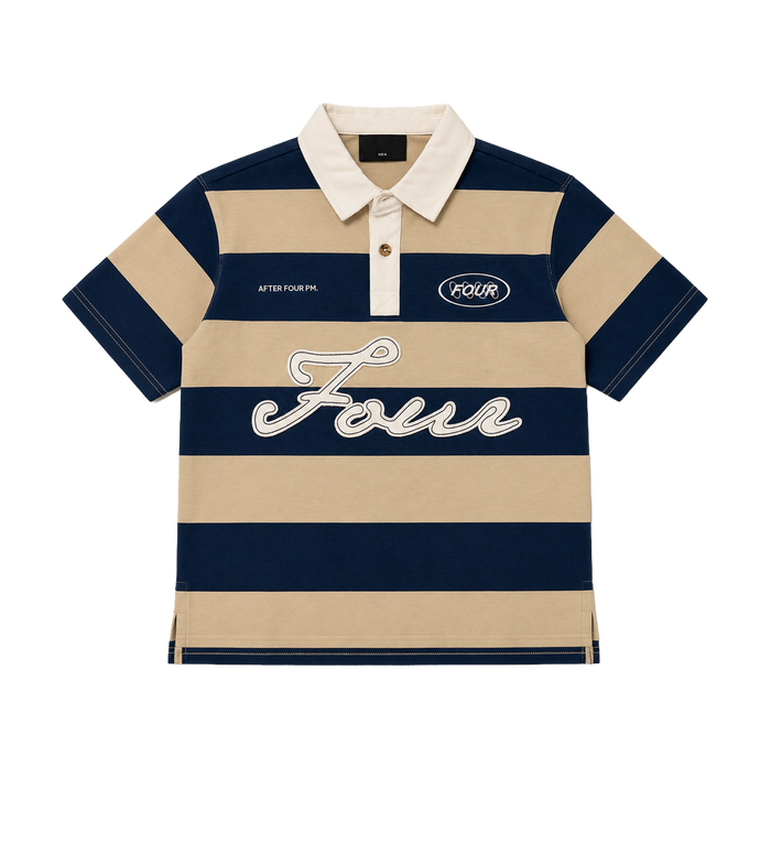 Script Polo Faded Brick/ Dark Blue
