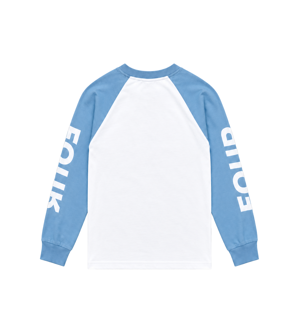 Reconstructed Raglan Longsleeve Blauw/Wit