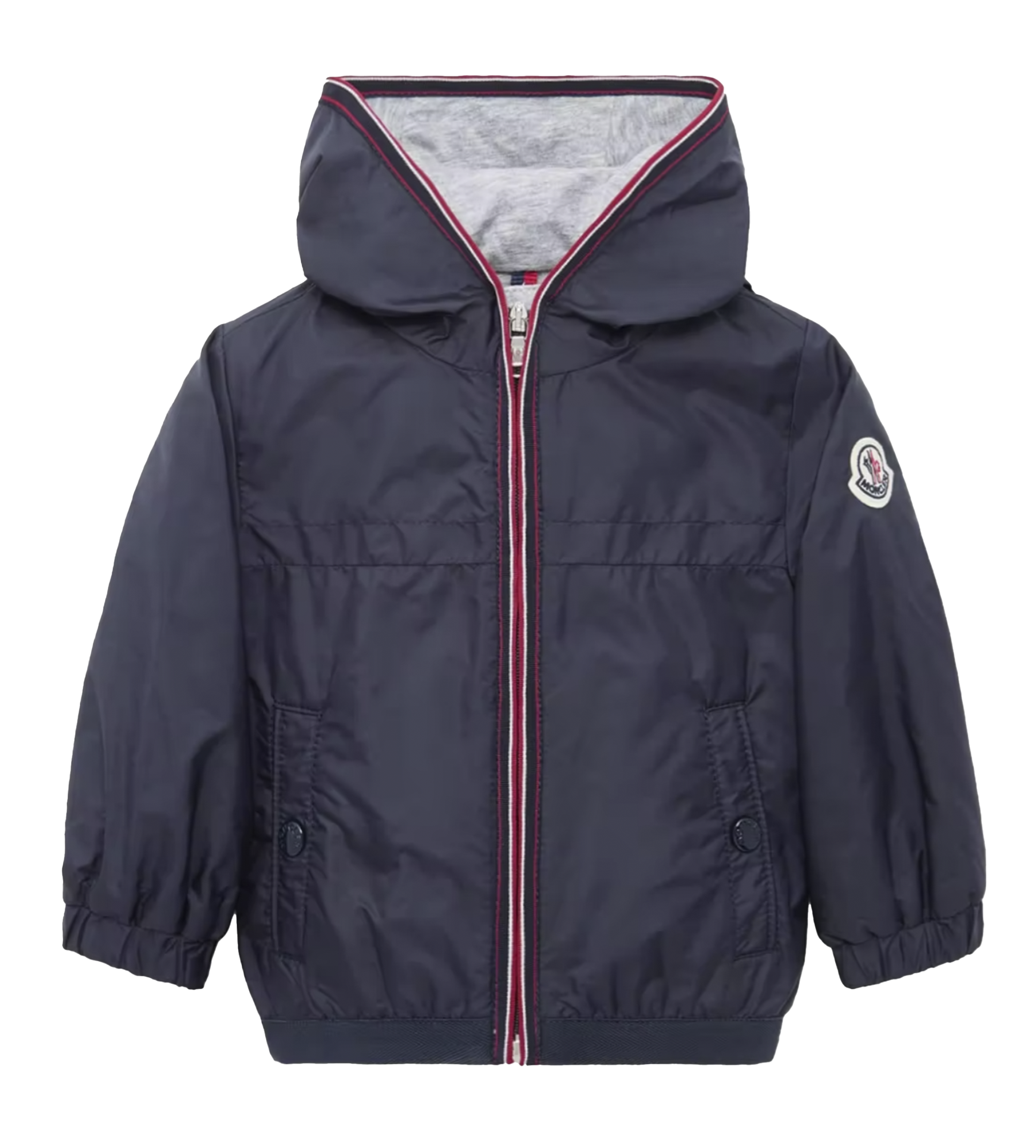 Moncler Anton Hooded Rain Jacket in Navy Blue (Kids)