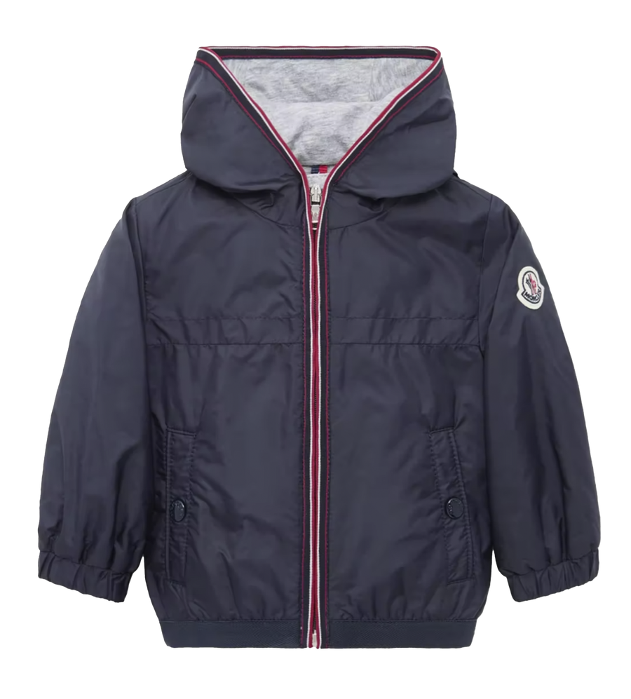 Moncler Anton Hooded Rain Jacket in Navy Blue (Baby)