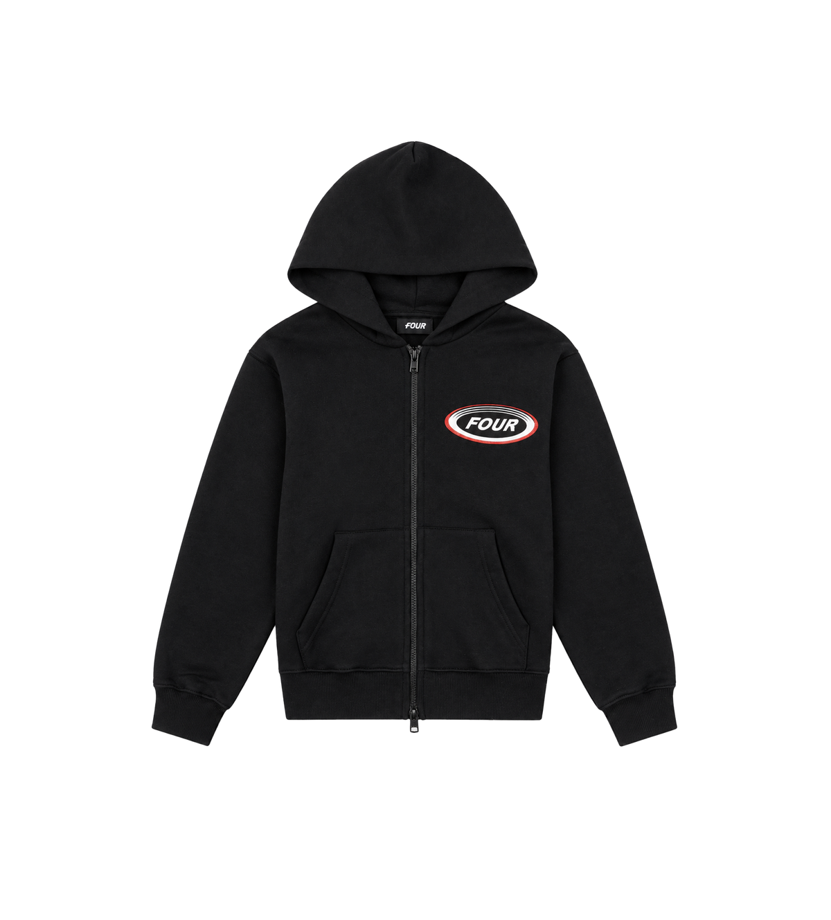 Reconstructed Circles Zip Up Hoodie Zwart