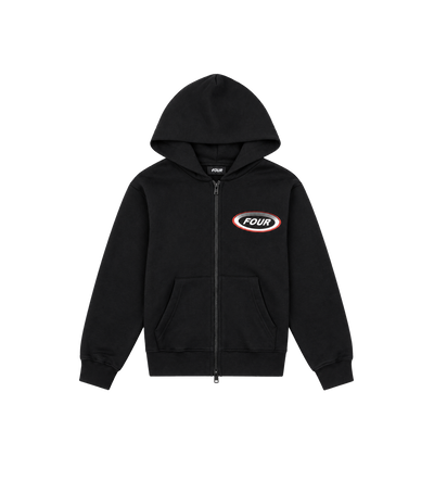 Reconstructed Circles Zip Up Hoodie Zwart
