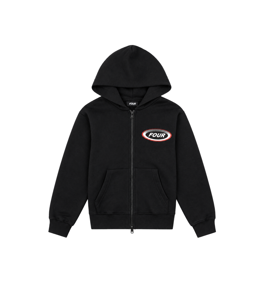 Reconstructed Circles Zip Up Hoodie Zwart