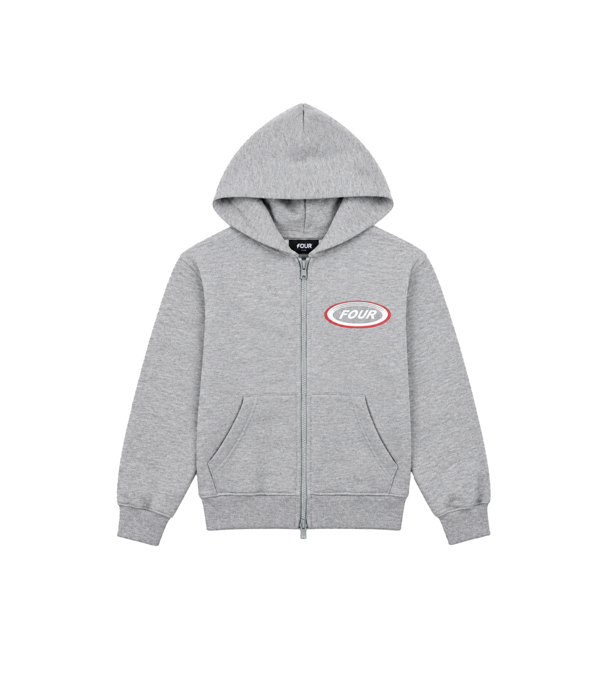 Reconstructed Circles Zip Up Hoodie Grijs Melange