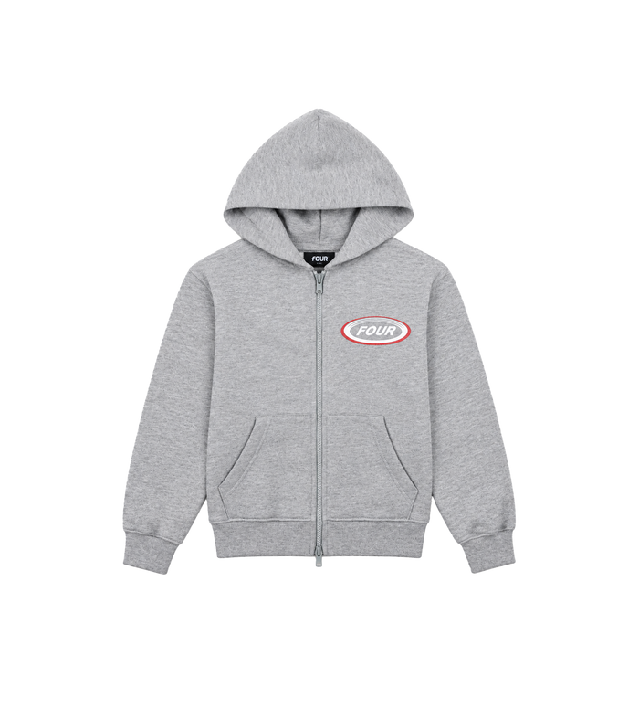 Reconstructed Circles Zip Up Hoodie Grijs Melange