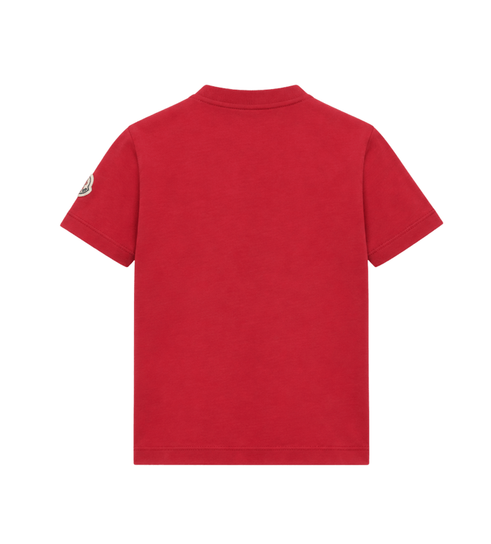 Kids bedrukt katoenen jersey T-shirt rood