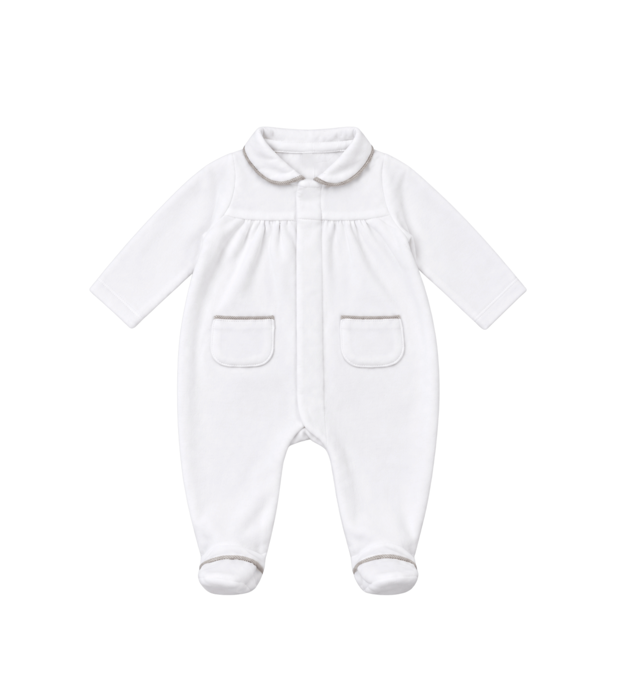 Romper verso hart eco bont wit-beige