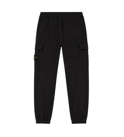 Kids Tapered Cargo Trousers Black