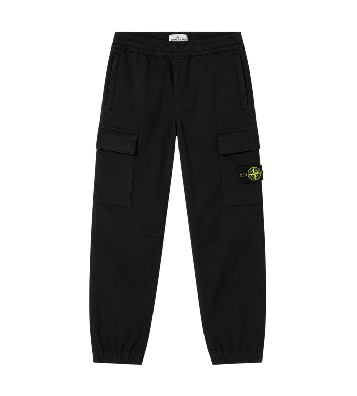 Kids Toelopende cargobroek zwart