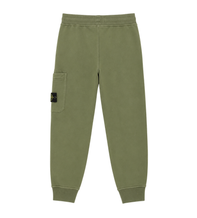 Kids Logo Patch Cargo Pants Green