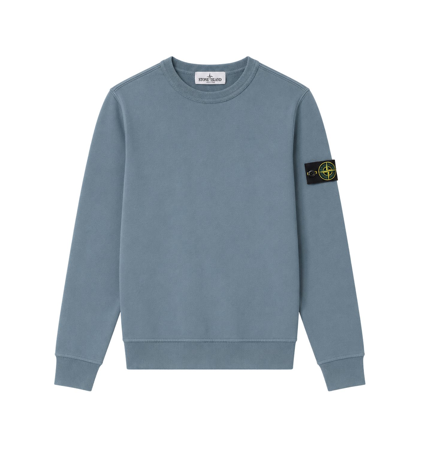 Kids Compass Badge Crewneck Sweatshirt Light Blue