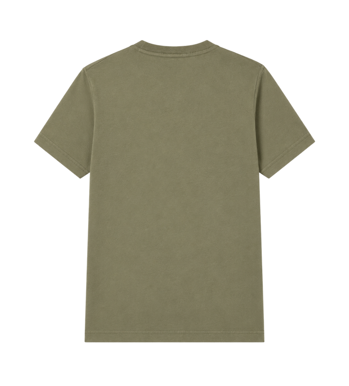 Kids T-shirt met logoprint donkergroen