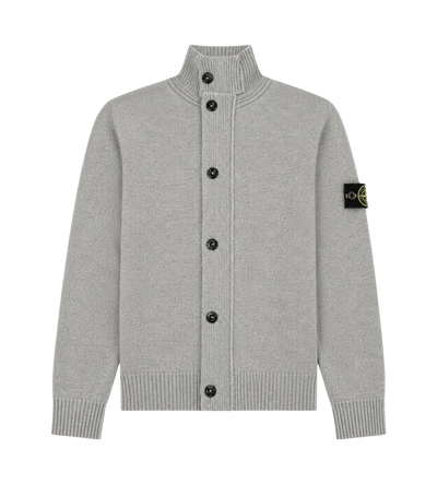 Kids Wool Blend Zip Cardigan Grey