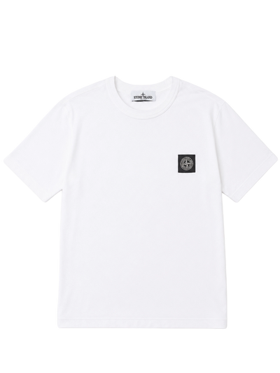 Kids Compass-Patch T-shirt in White