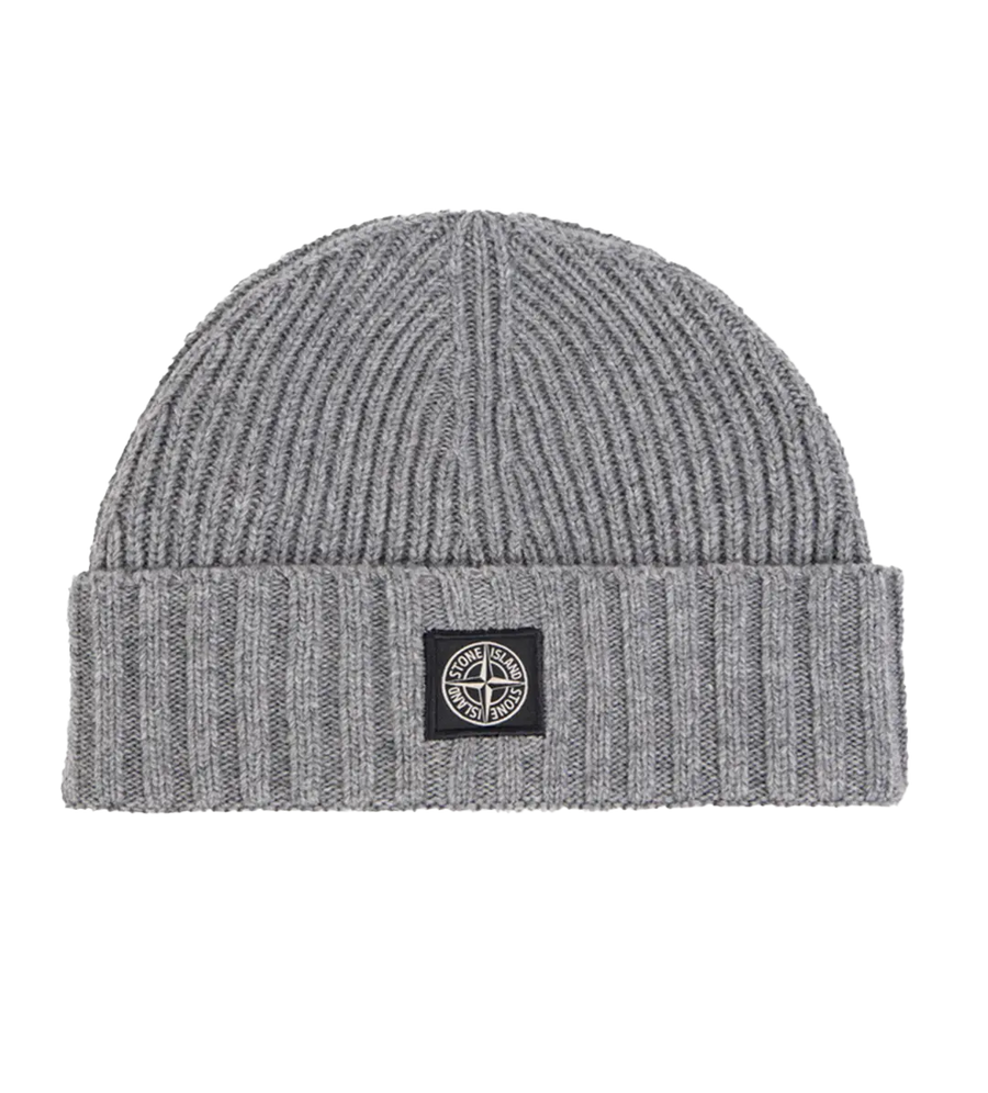 Stone Island Junior Knitted Beanie in Grey (Kids)