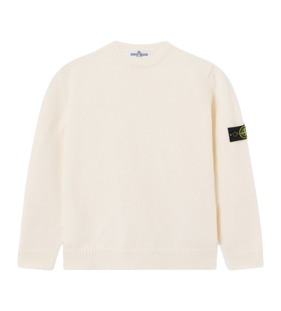 Stone Island Junior Crewneck Jumper in White