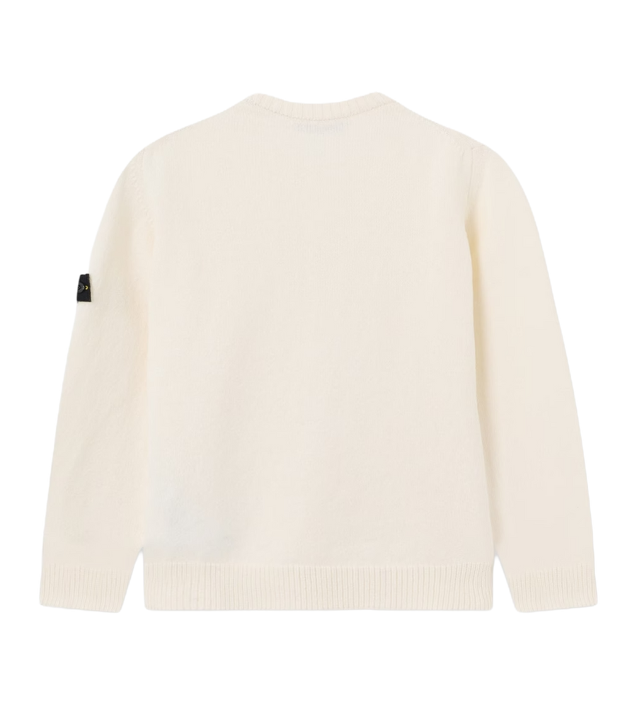 Stone Island Junior Crewneck Jumper in White
