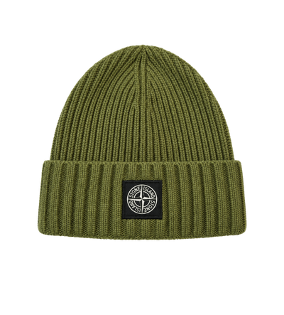 Kids Full Rib RWS Wool Beanie Military Green