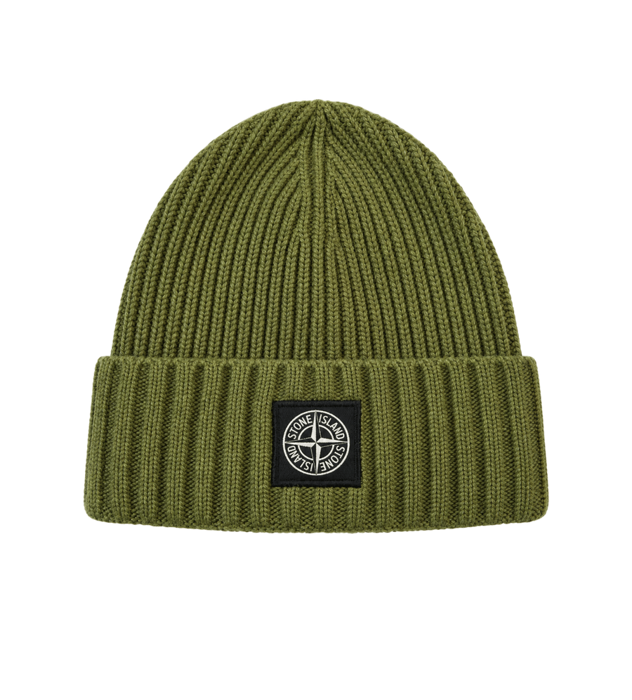 Kids Full Rib RWS Wool Beanie Military Green