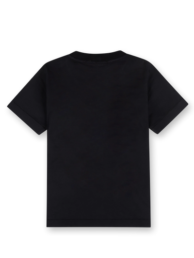 Kids Junior T-shirt met logopatch in zwart