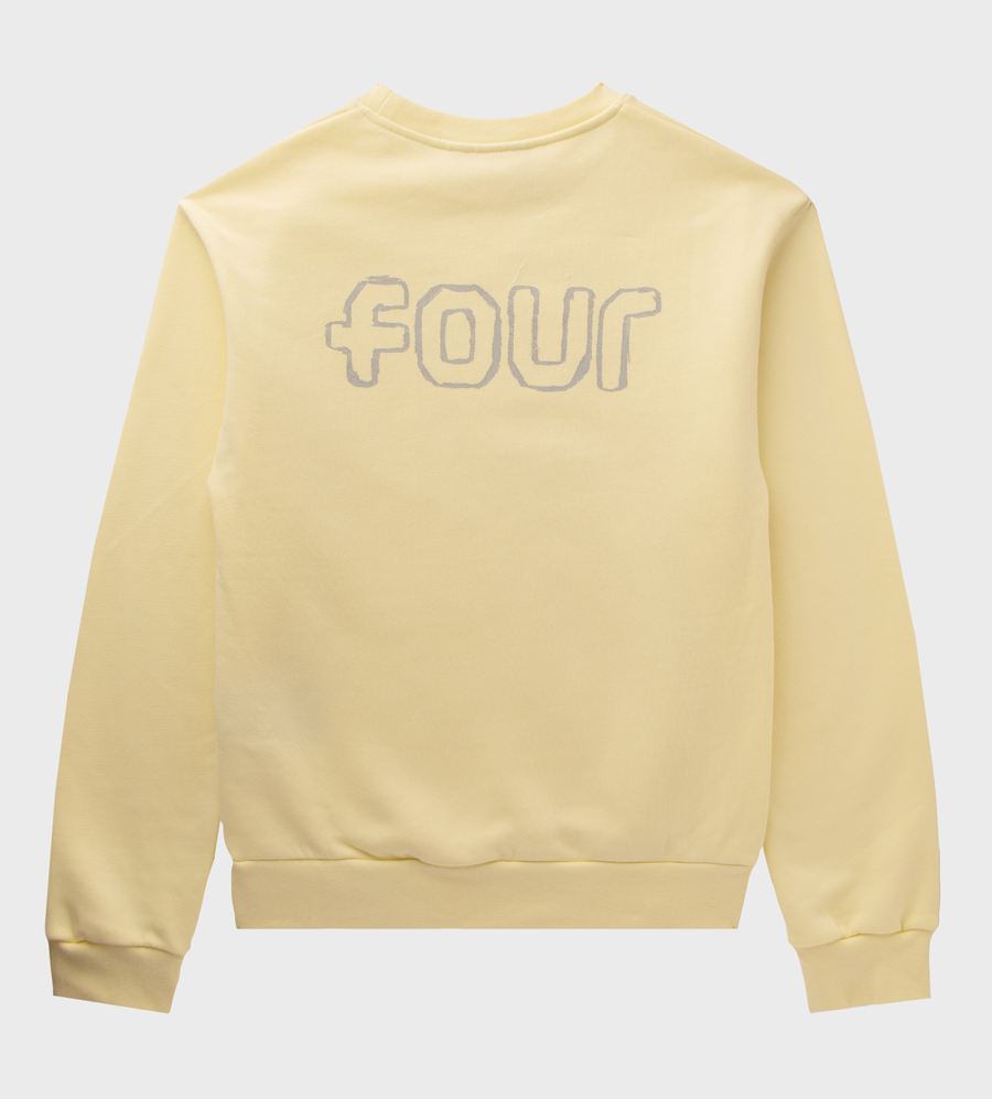 Outline Logo Crewneck Pastel Yellow