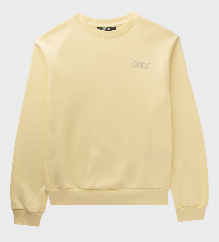 Outline Logo Crewneck Pastel Yellow