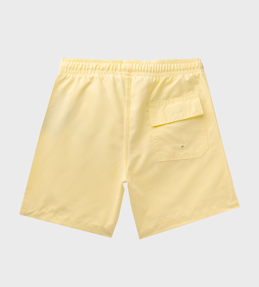 Outline Logo Swim Shorts Pastel Yellow