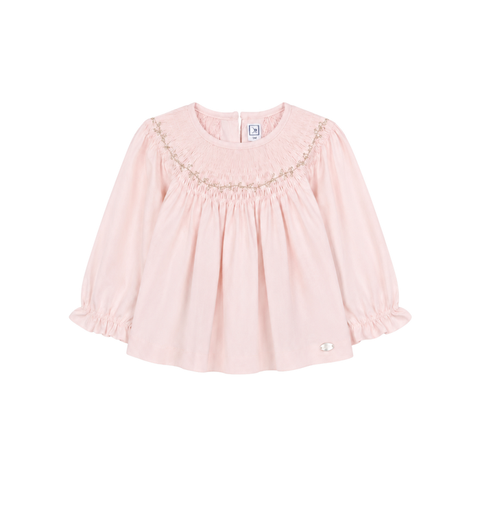Baby Blouse Kraag met Ruches Roze
