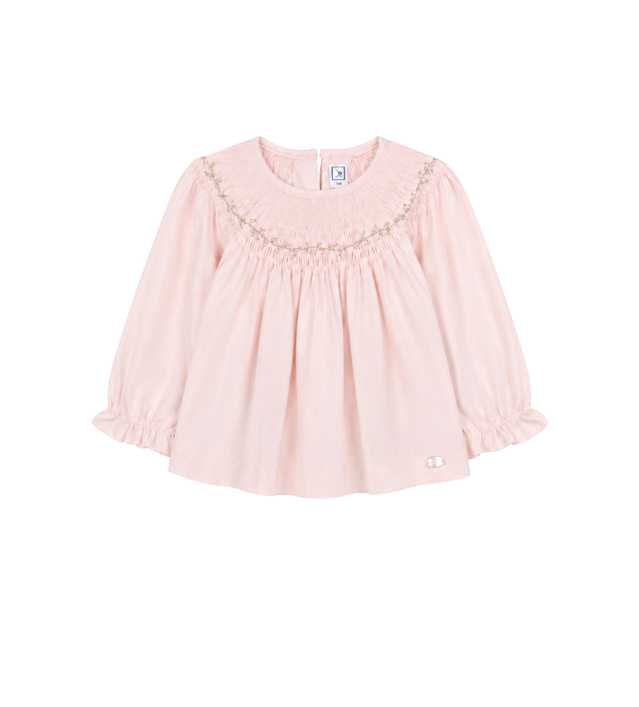 Baby Blouse Kraag met Ruches Roze