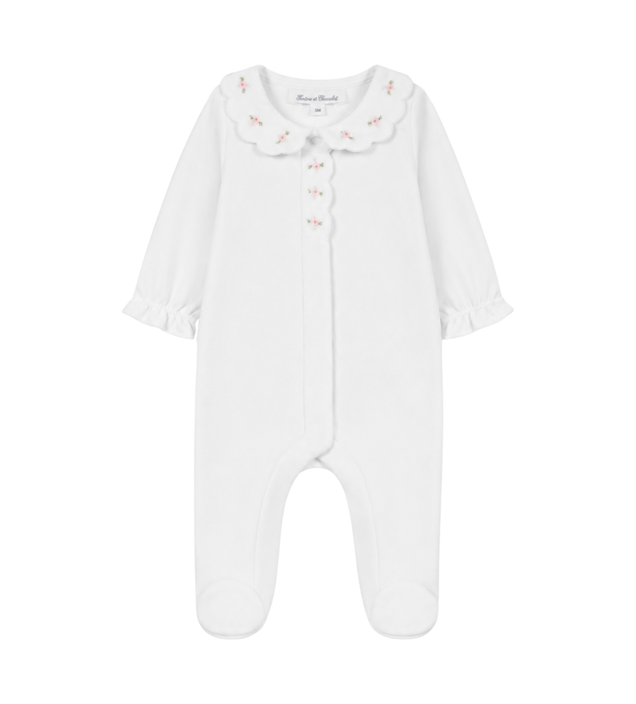 Baby Pyjama Wit/Roze