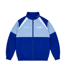 Contained Circles Zip Off Sleeve Jacket Blue